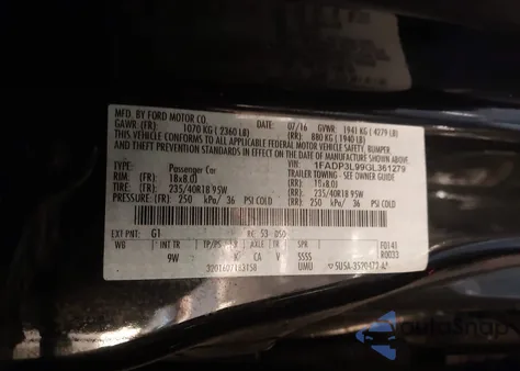 2016 Ford Focus St from USA, damaged, VIN 1FADP3L99GL361279